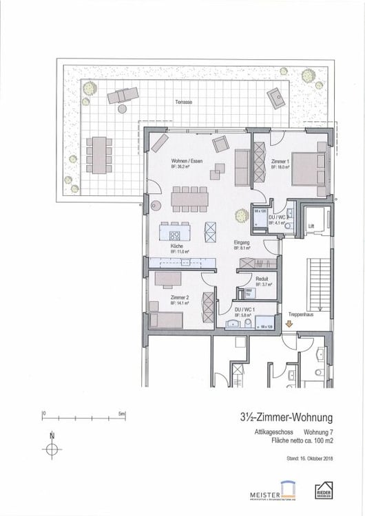Sensationelle 3 1/2-Zimmerwohnung-Attika 10