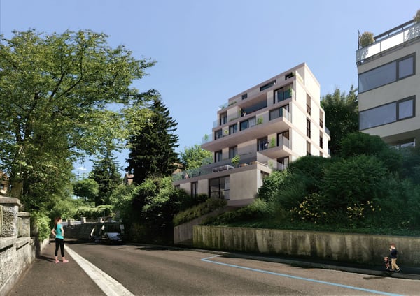 Neubau (2025): 1.5 Zimmer Maisonette - Wohnung mit grosser Terrasse und Aussicht auf Basel 2