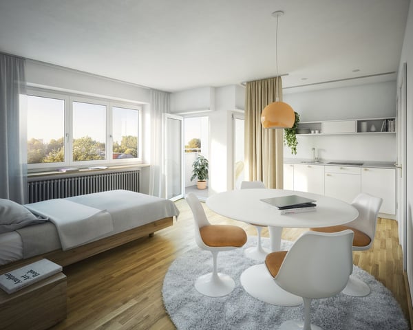 Geräumige und helle 2-Zimmer-Wohnung nahe Zentrum (mit Balkon + Lift) 1