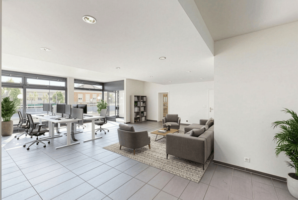 Attraktive Büro-/Ladenfläche im Erdgeschoss mit Terrasse und Lagerraum