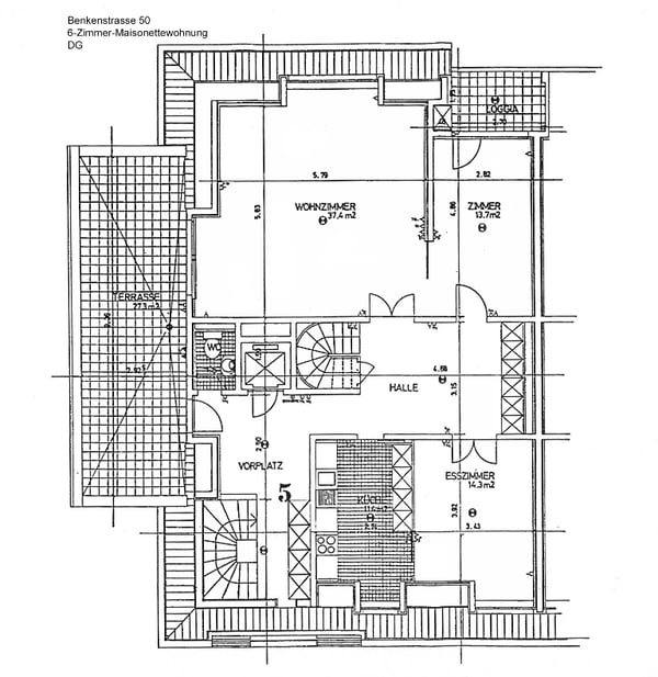 Grosszügige 1-Zimmer-Maisonette-Wohnung mit Dachterrasse in Basel 9