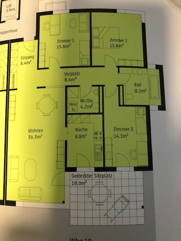 Grosszügige 4½-Zimmerwohnung mit Gartensitzplatz