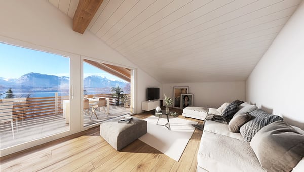 Neubau 4.5 Zimmer-Dachwohnung in Gunten 3