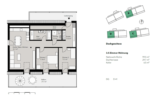 Moderne Dachwohnung an ruhiger Lage 9