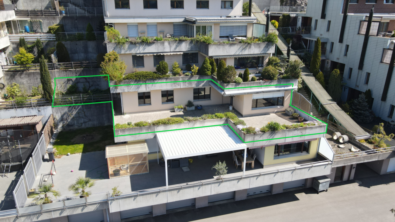 Terrassenwohnung an sonniger, ruhiger Lage und wunderbarer Aussicht