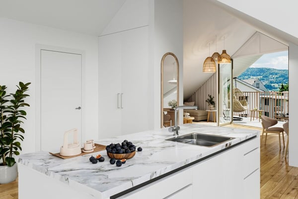 Wohnen über den Dächern stilvolle 1.5-Zimmer-Dachwohnung in Dornach 3