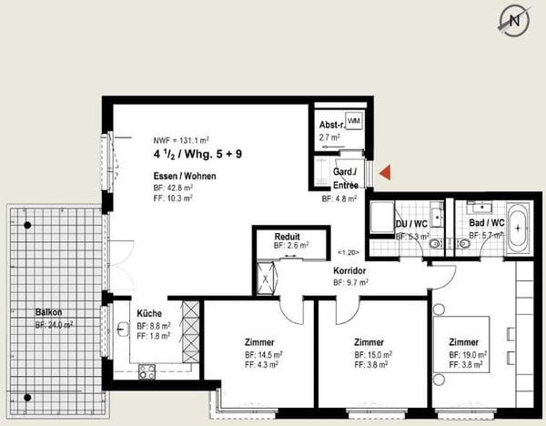 Hochwertig ausgebaute Traumwohnung im Südquartier 11