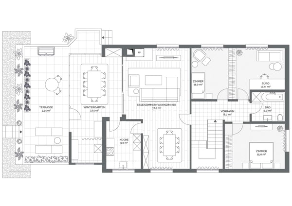 GROSS DENKEN - GEPFLEGTES 10.5 ZIMMER EINFAMILIENHAUS 12