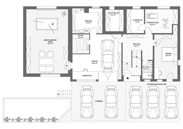 GROSS DENKEN - GEPFLEGTES 10.5 ZIMMER EINFAMILIENHAUS 11