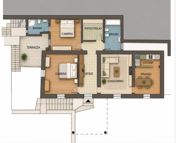 Casa con tre appartamenti immersa nel verde 6