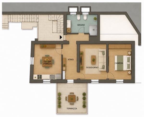 Casa con tre appartamenti immersa nel verde 7