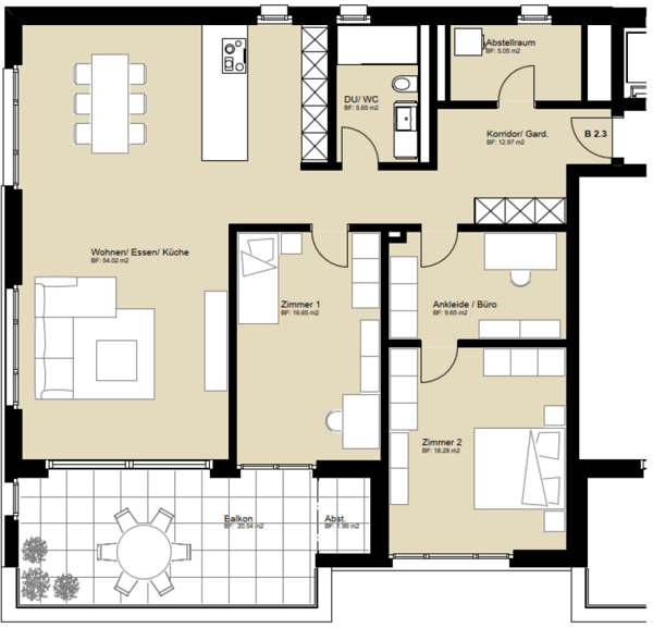Erstbezug hochwertige 1.5-Zimmerwohnungen mit Ankleide im Minergie-Standard 6
