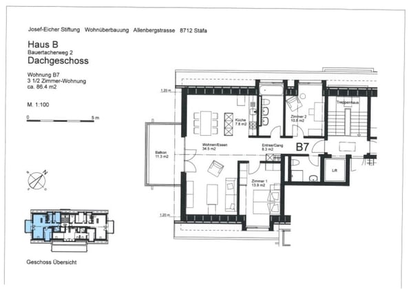 moderne 3.5-Zimmerwohnung in oberster Etage 10
