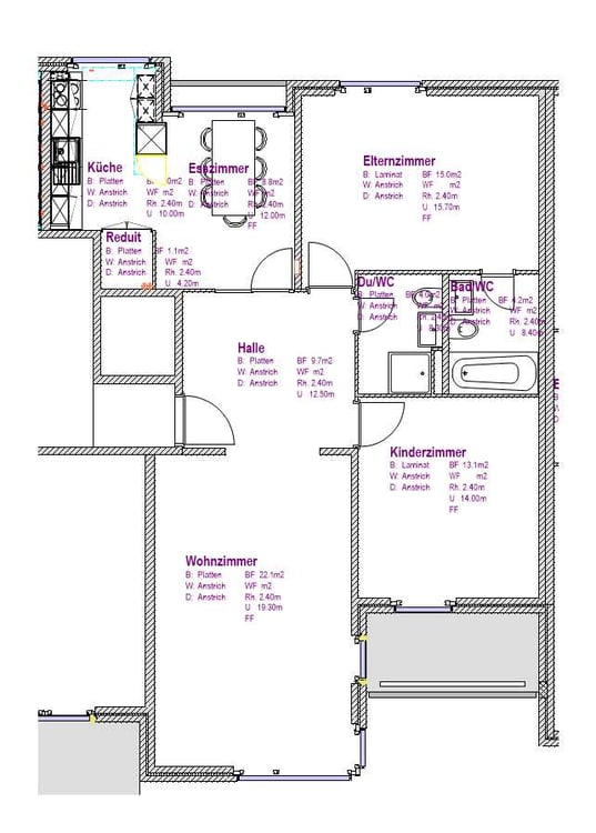 Grosszügige neu renovierte 1.5- Zimmerwohnung 13