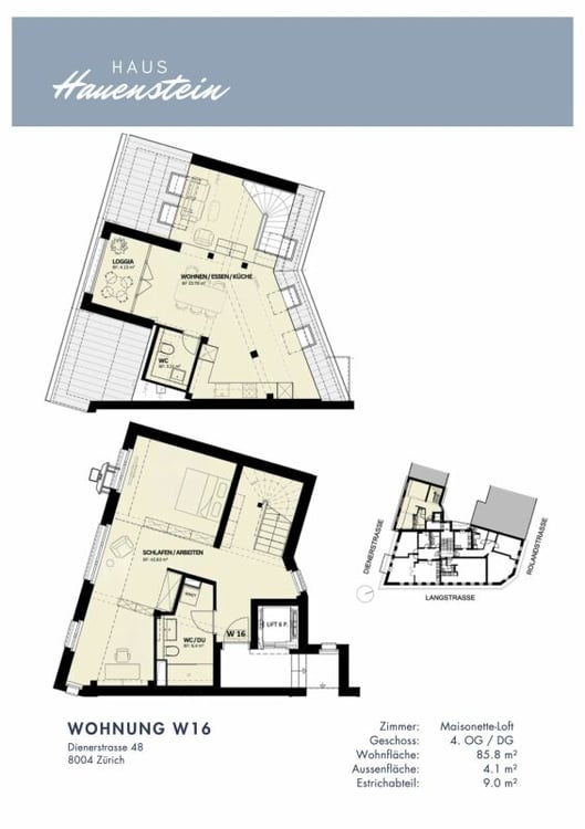 Erstbezug: Maisonette-Loftwohnung mit gemütlicher Loggia mitten in Zürich 11