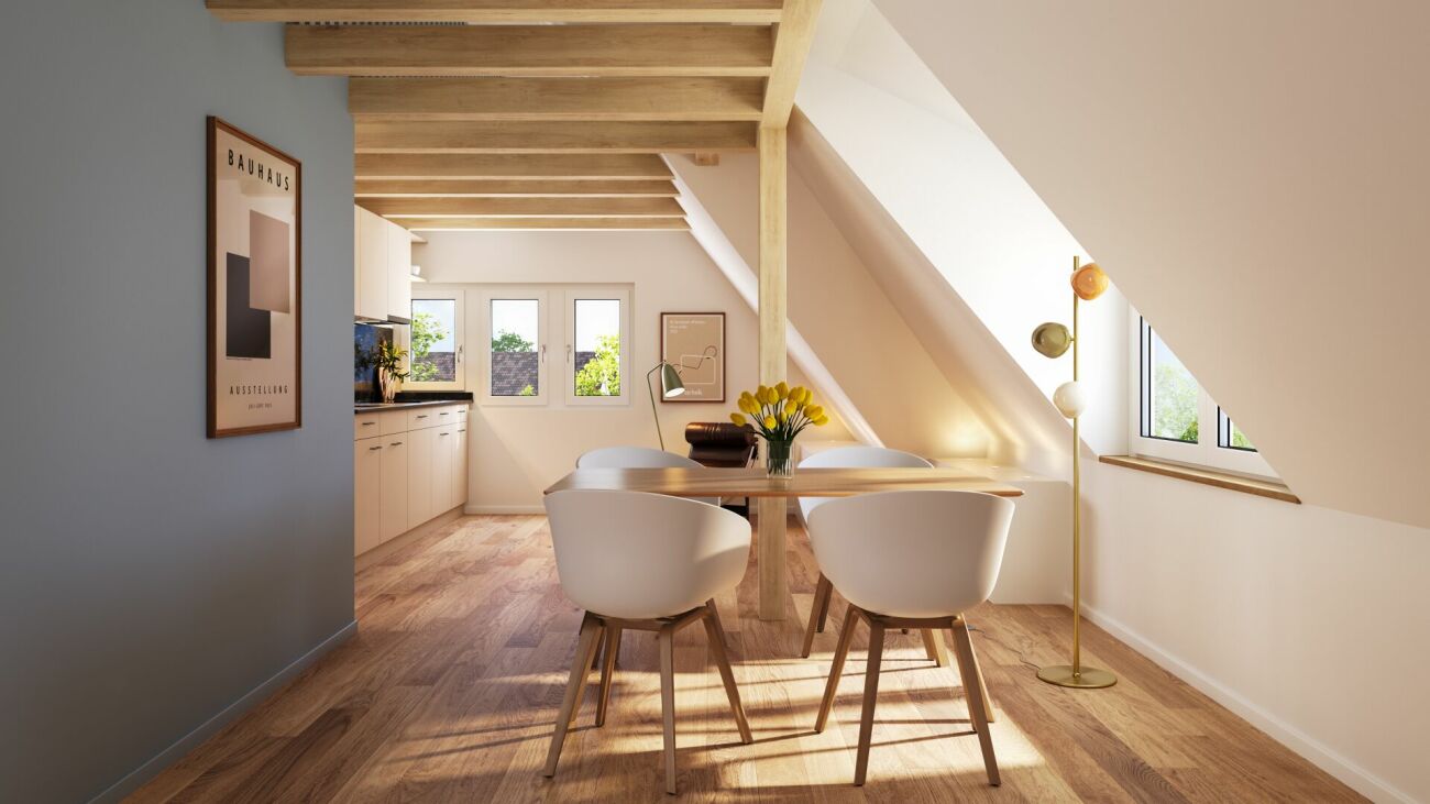 Exklusive 4.5-Zimmer-Maisonette mit privater Dachterrasse und Weitblick