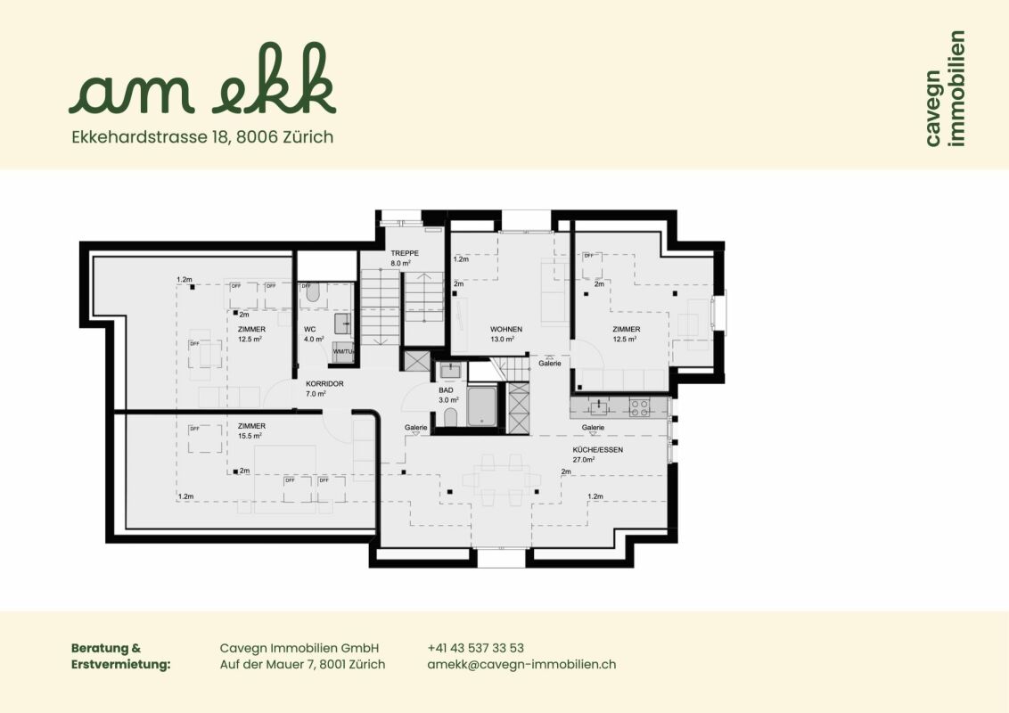 Exklusive 4.5-Zimmer-Maisonette mit privater Dachterrasse und Weitblick