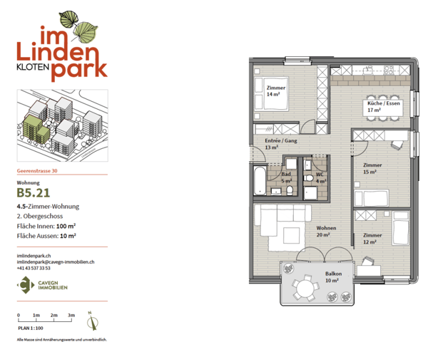 Grosszügige 4.5-Zimmer-Wohnung im Lindenpark 8