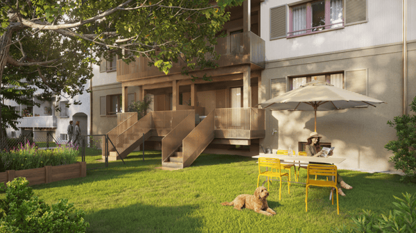 Gartenwohnung mit grossem Sitzplatz im beliebten Kreis 3 2