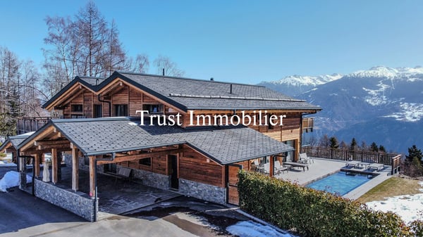 6014. Chalet d'exception à Arbaz- Force et élégance face aux montagnes 12