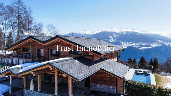 6014. Chalet d'exception à Arbaz- Force et élégance face aux montagnes 1