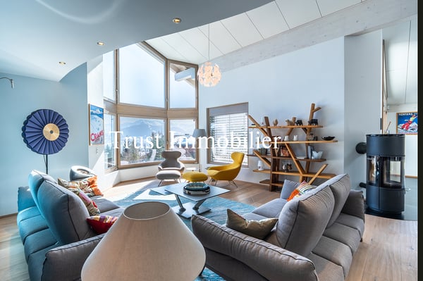 6022.Chalet contemporain lumineux avec vue panoramique, Mayens d'Arbaz 1