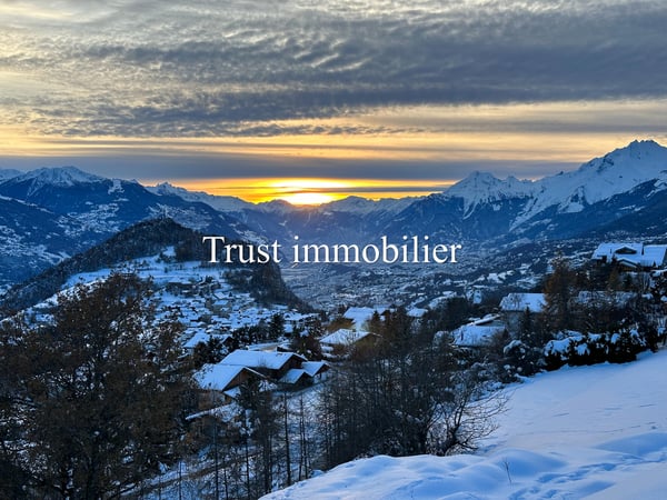 6000.Vue panoramique / Projet Chalet à vendre à Sergnou /Crans-Montana 1
