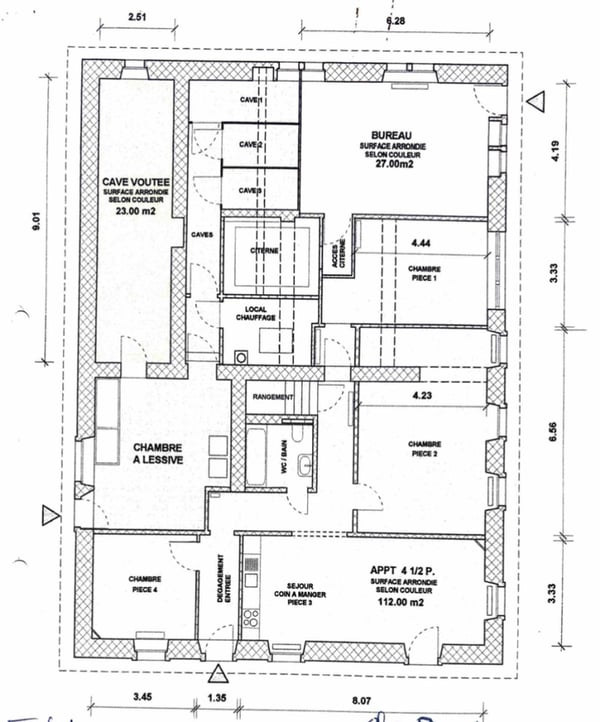 A BALLAIGUES - bel immeuble de rendement de 5 appartements, 2 dépôts et 9 places de parc 12