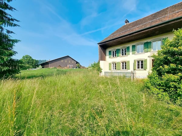 BRENLES, Ferme 5.5 p. de 1851 à rénover avec terrain agricole de 6000m2 potentiel. 2