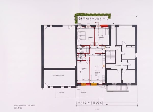 ORGES - immeuble de rendement de 6 appartements avec place-jardin et places de parc 9