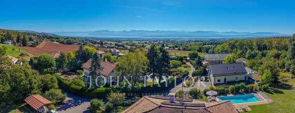 Villa rare avec piscine, vue lac et Mont-Blanc