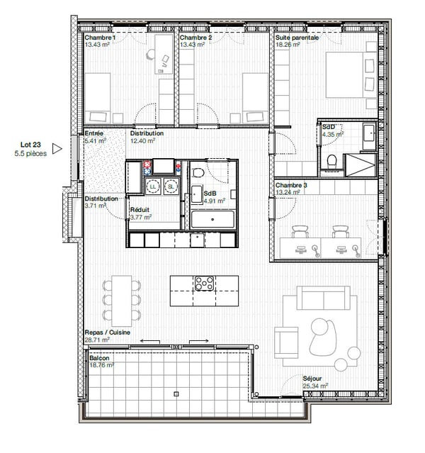 À vendre, Appartement PPE, 1632 Riaz, Réf 1632.23 4