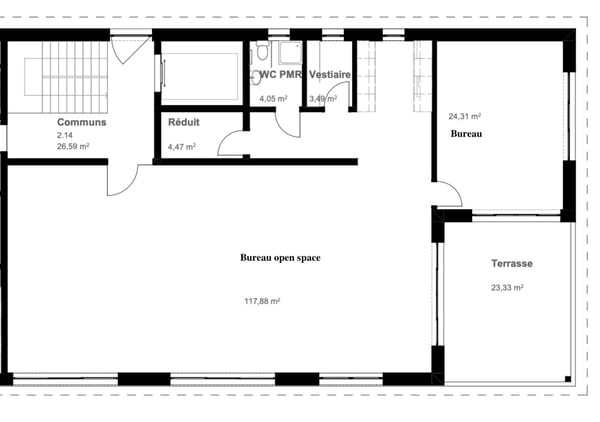 Fétigny, à vendre, espace - bureau de 151 m2, idéalement placé ! 2