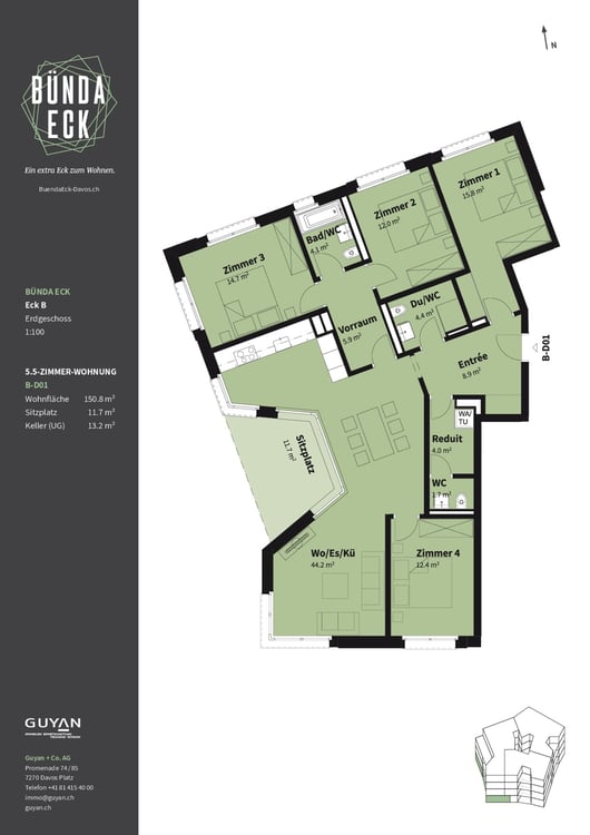 3 1/2-ZW Bünda Eck B, Nr. B-D01 - Erstwohnsitz 12