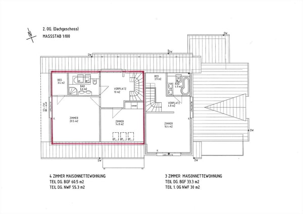 Stilvolle 4.0-Zimmer-Maisonette mit Galerie & Balkon 9