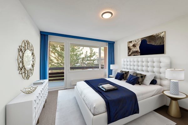 Ideal aufgeteilte 1.5-Zimmerwohnung mit zwei Balkonen in Champfèr 4