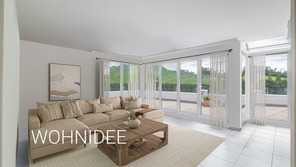 Chur: Attikawohnung mit grosser Terrasse und Blick auf Stadt und Berge 2