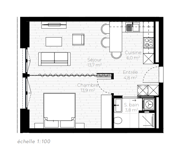 Dernier 1.5 pièces de haut standing !! 12