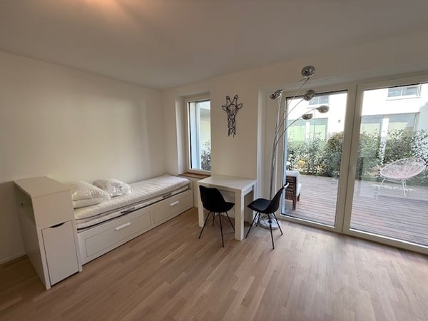 Studio meublé avec terrasse et place de parc 2