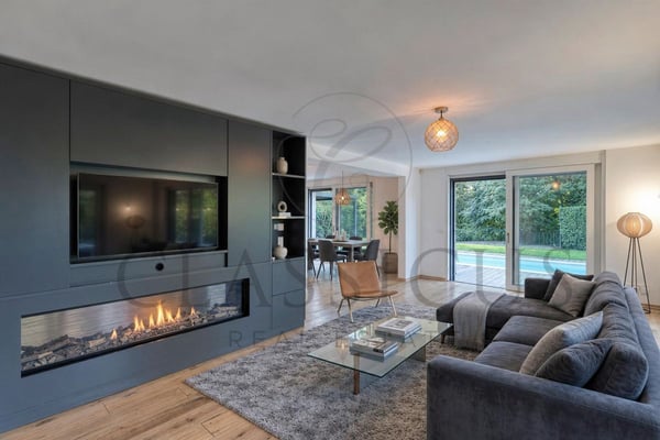 Maison contemporaine avec piscine et rooftop jacuzzi vue lac 3