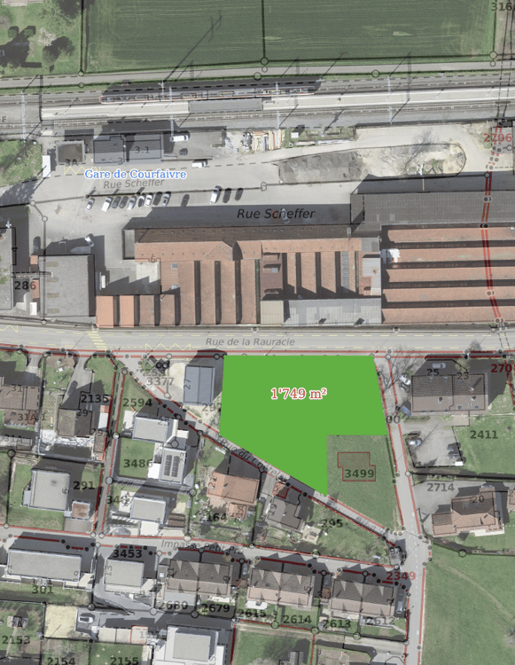 En zone mixte, terrain à bâtir de 1'749 m² à Courfaivre – Opportunité rare ! 4