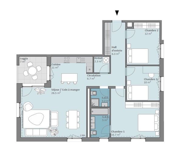 PLUS QUE 5 LOTS DISPONIBLES - Prilly Buissonnière - 4,5 3EME ETAGE 10