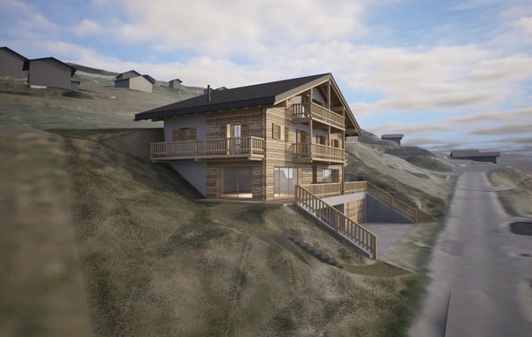 Mase - Projet de chalet de 3 appartements avec permis en force 13