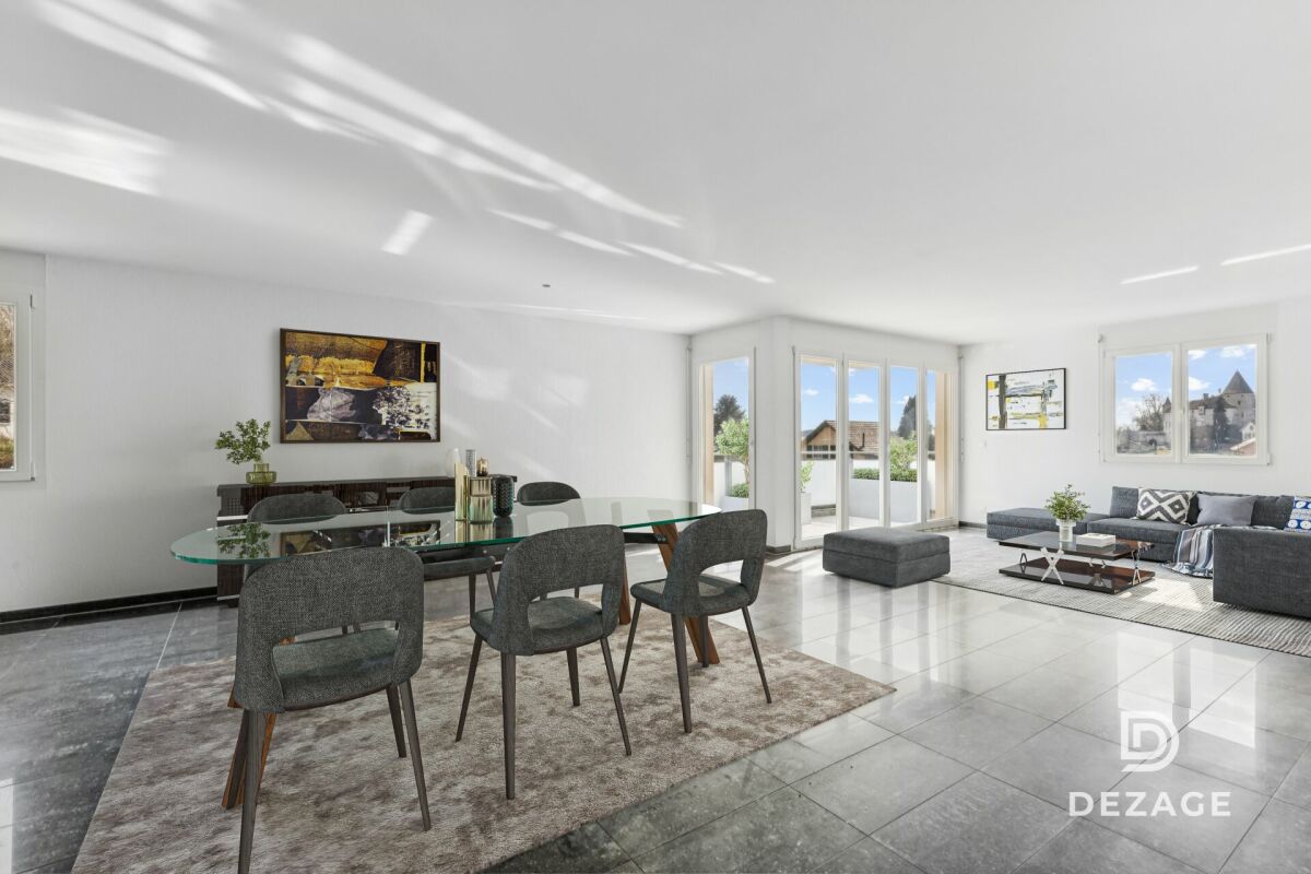 Grand appartement familial avec balcon couvert et vue sur le château d'Oron !