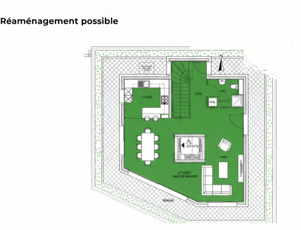 Magnifique attique-duplex de 165 m² avec terrasse entre Lausanne et Pully, proche de toutes les commodités 5