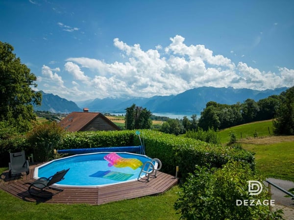 Maison familiale 7.5 pièces de 195 m² : 5 chambres, grand jardin, piscine et vue lac et montagnes à 10min du centre de Vevey 10