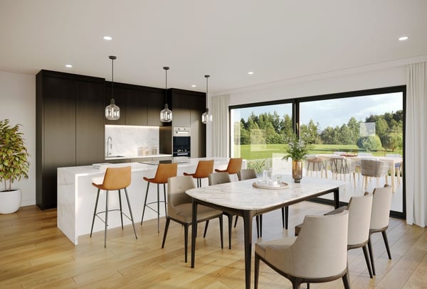 Villa neuve sur plan dans un espace verdoyant 3