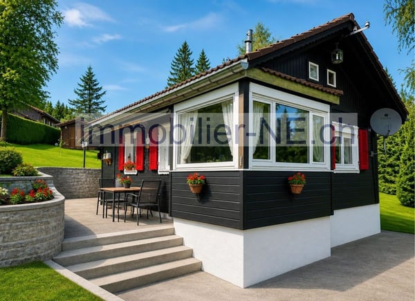 Deux chalets implantés sur une vaste parcelle ensoleillée 1