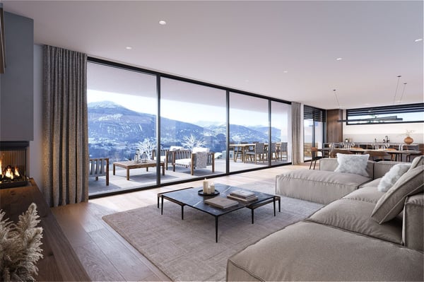 CRANS MONTANA - 3 VILLAS CONTEMPORAINES AU COEUR DES ALPES 2