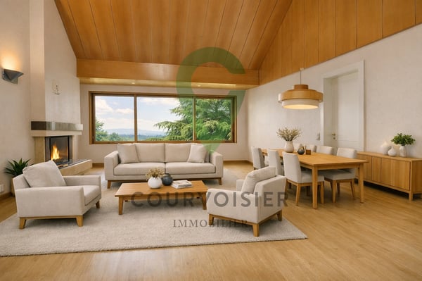 APPARTEMENT EN ATTIQUE AVEC VUE IMPRENABLE SUR LE LAC ET ALPES 1